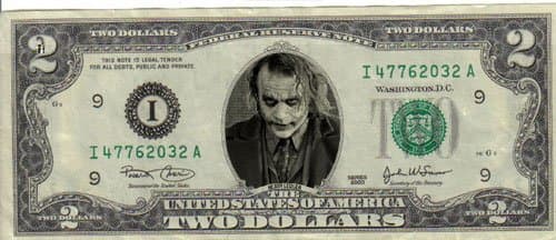 Heath Ledger Joker $2 Mint! Rare! $1