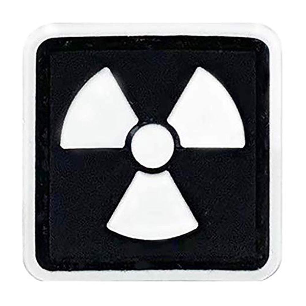 MORTHOME 1" inch PVC Hook and Loop Morale Patch Military Combat Armband Clothing Badge for Jackets Jeans Hat Cap (Black, Radiation)