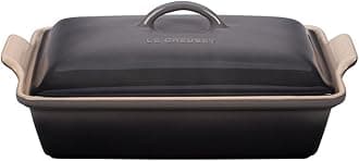 Le Creuset Stoneware Heritage Covered Rectangular Casserole, 4 qt. (12" x 9"), Oyster
