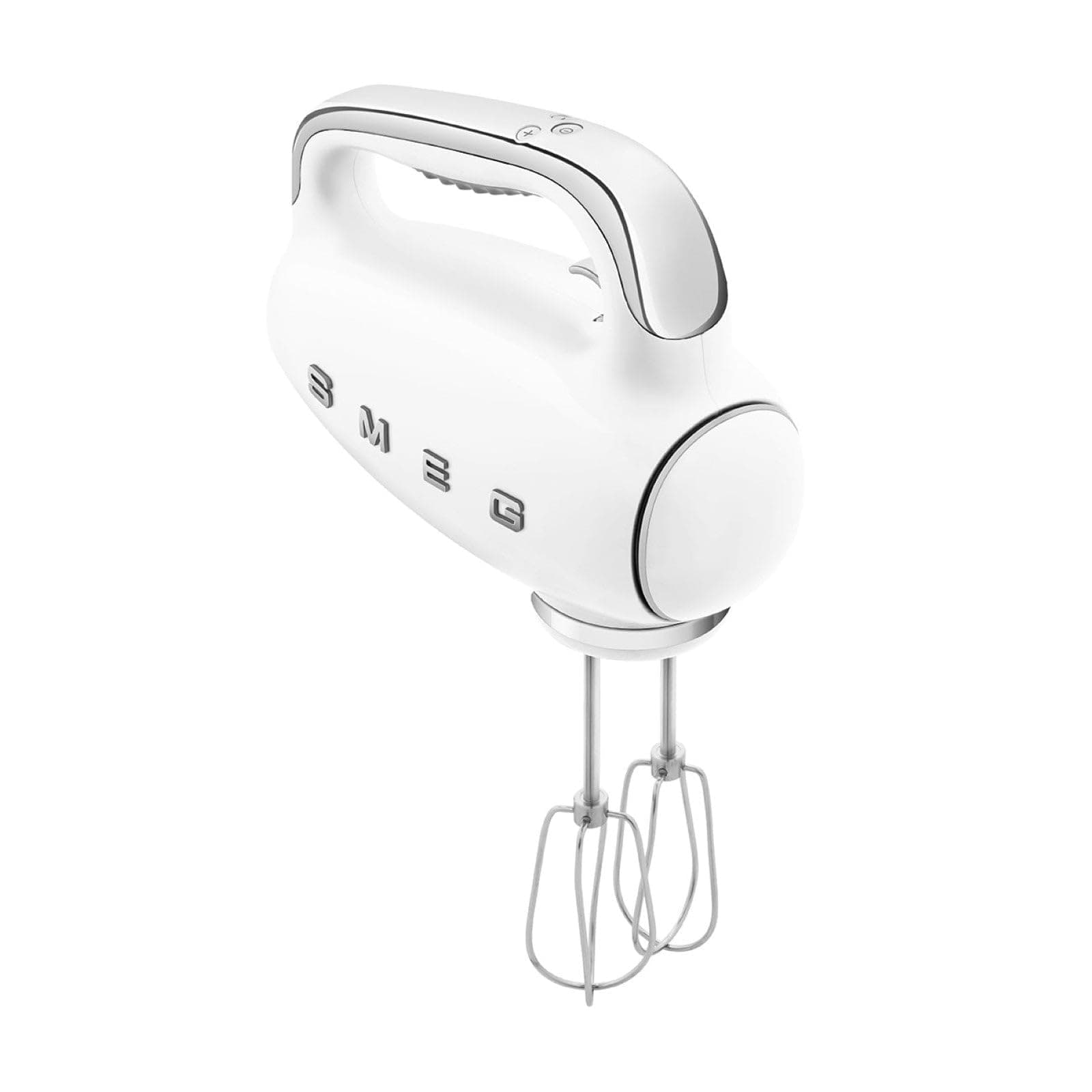 HMF01WHUK Hand Mixer with Turbo Function, 3 Attachments, LED Display, Retro 50's Style, 250W, White