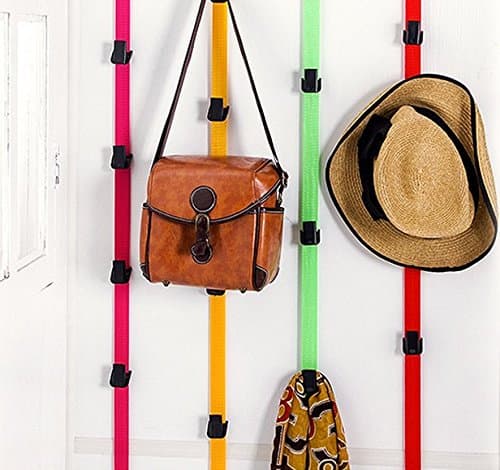 8 Hooks UP Down Door Hooks Wall Hanger Space Saver Handbags Clothes Hats Tower (Random: Color)