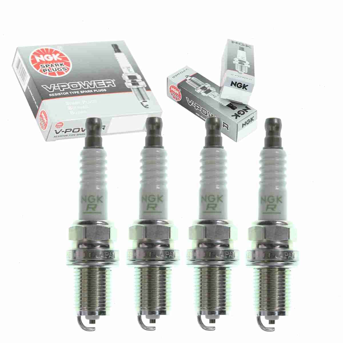 4 pc NGK V-Power Spark Plugs compatible with Mazda Miata 1.6L L4 1990-1993