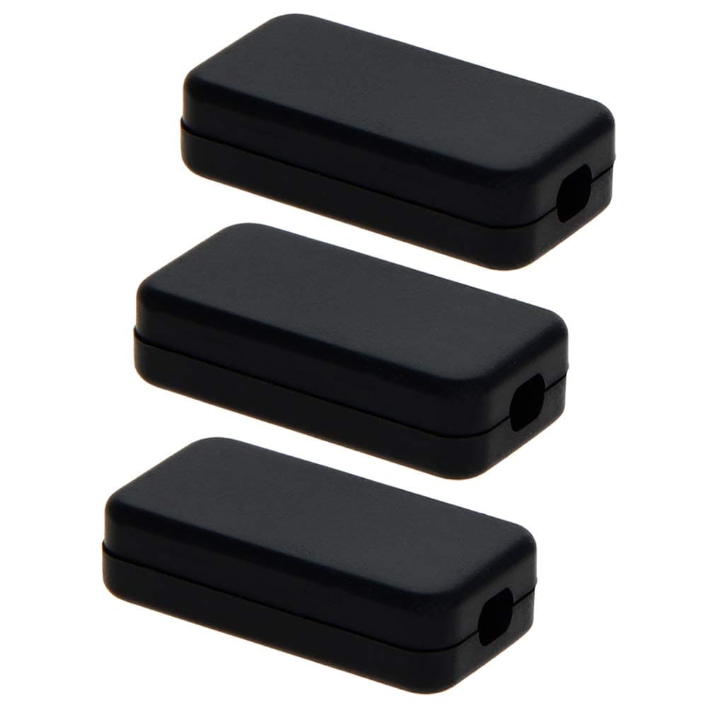 Fielect 3Pcs Dustproof Electronic Junction Box Plastic Enclosure Project Box for Electronic Projects ABS Black 1.57 x 0.79 x 0.43 inch (40x20x11mm)