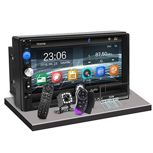 CarThree Bluetooth Car Stereo 7" Touch mirrorlink Double Din Car Stereo for subwoofer MP5 Player Autoradio Bluetooth Rear View Camera Tape Recorder