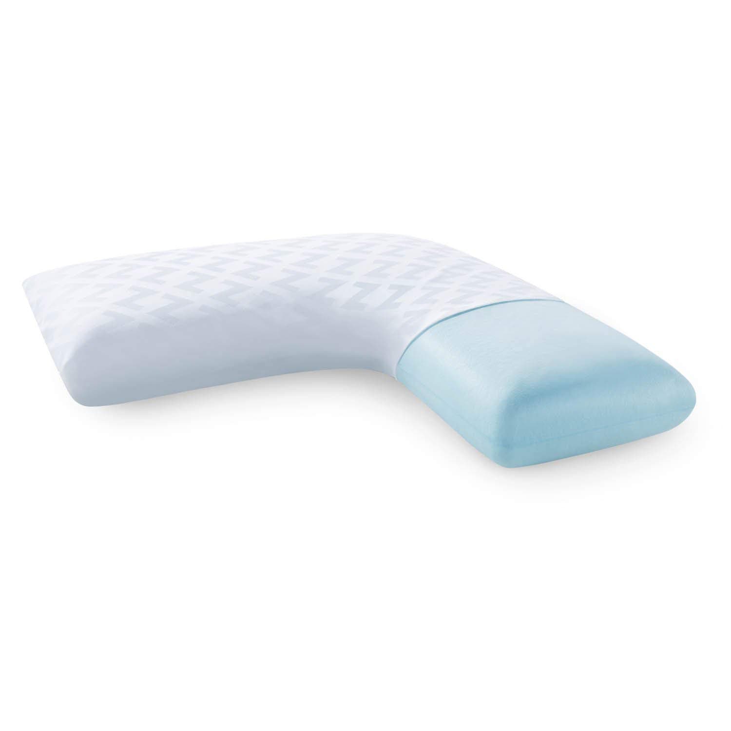 Z Gel Memory Foam L-Shape Pillow for Side Sleeping Comfort, Dorm Room Essentials