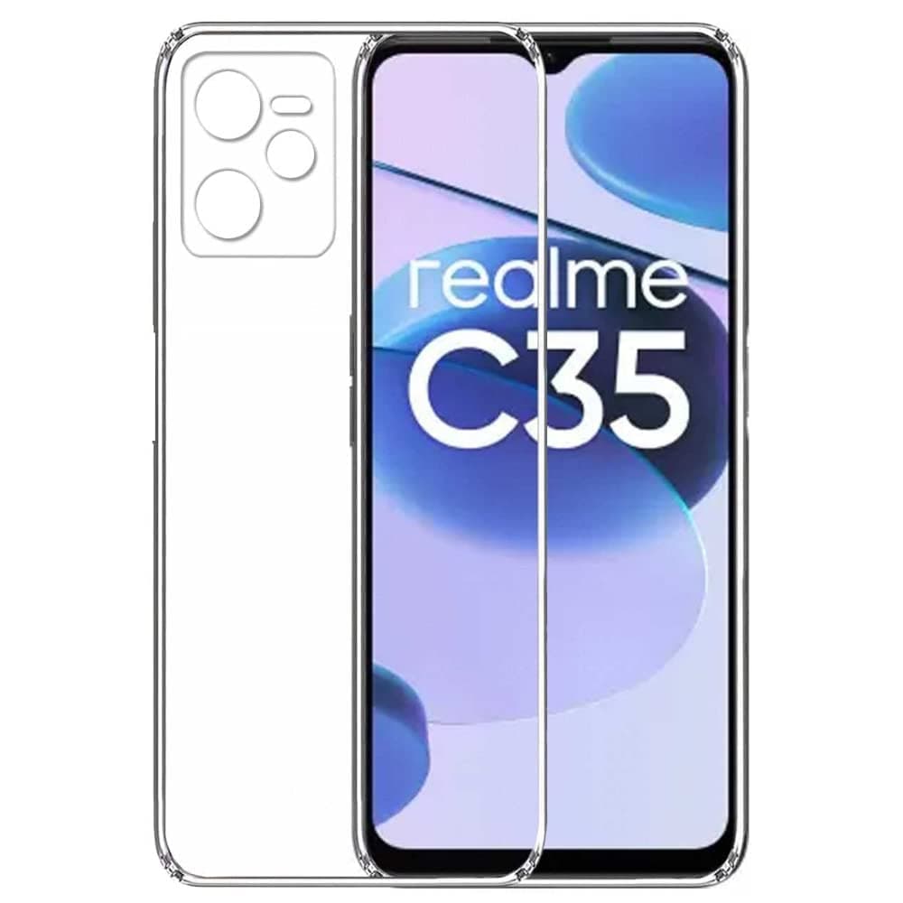 CELLTECH Creation Camera Protection Transparent Back Cover for Realme C35