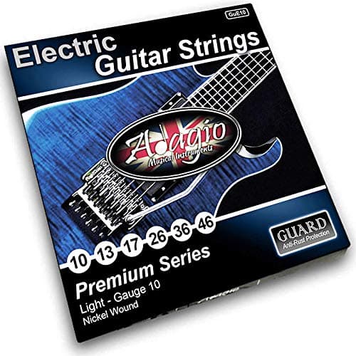 Premium Electric Guitar String Set COATED AntiRust Regular Light 010-046 Pack