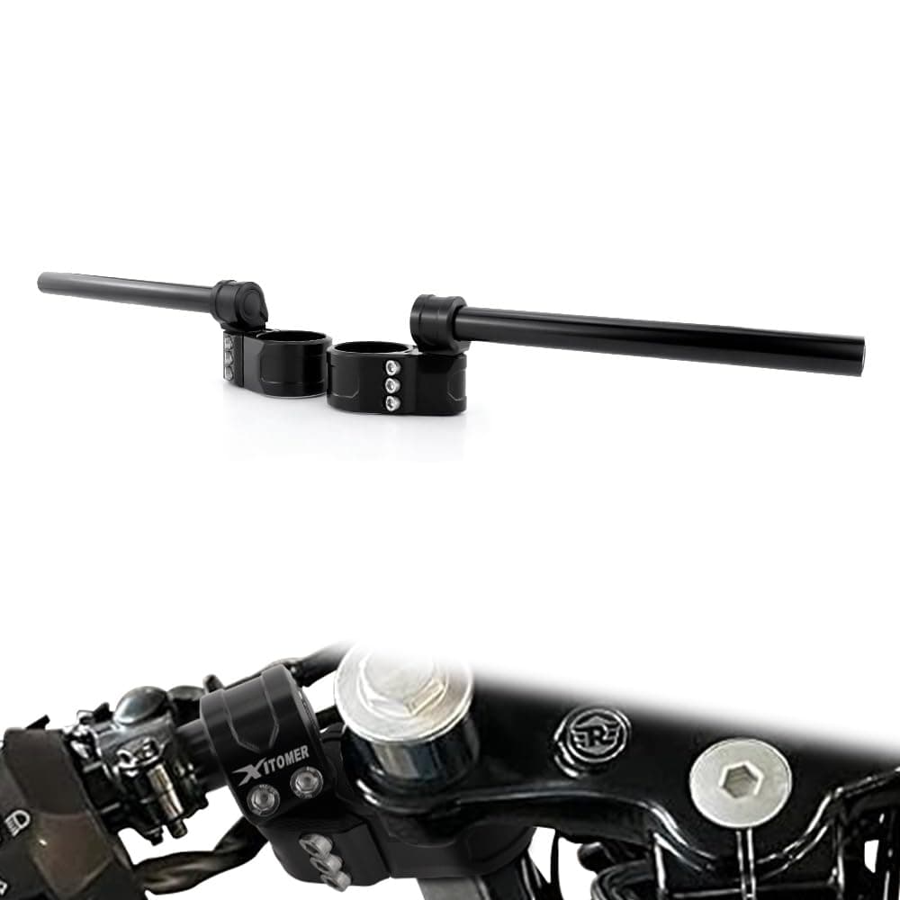 Xitomer 0-3cm (1.2 ") Adjustable Handlebar Clip-On Handle Bar Fit For HP2 Sport 2008-2010/ R 1200 S 06-08, CBR 600 F1 / F2 /F3 1991-1998 / VFR 800 98-01, SV650 1999-2021 Adjustable HandleBar (41mm)