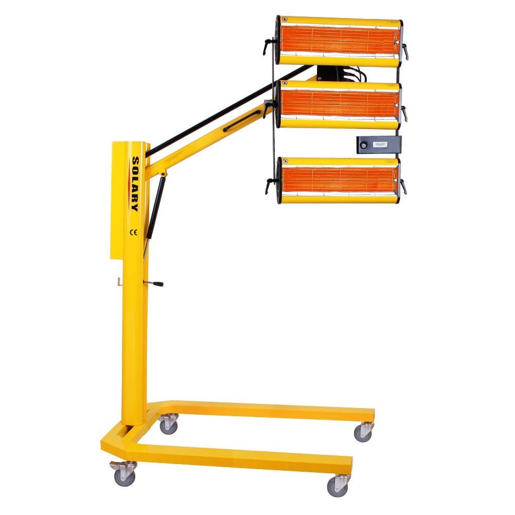 Solary B2EA 110V Infrared Paint Curing Lamp Heating Light Short Wave Infrared Heater Car Bodywork Repair Paint Dryer Stand 2 × 1050W