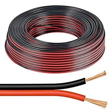 5m Red/Black 2 x 0.50mm Speaker Cable - Ideal for Car Audio & Home HiFi
