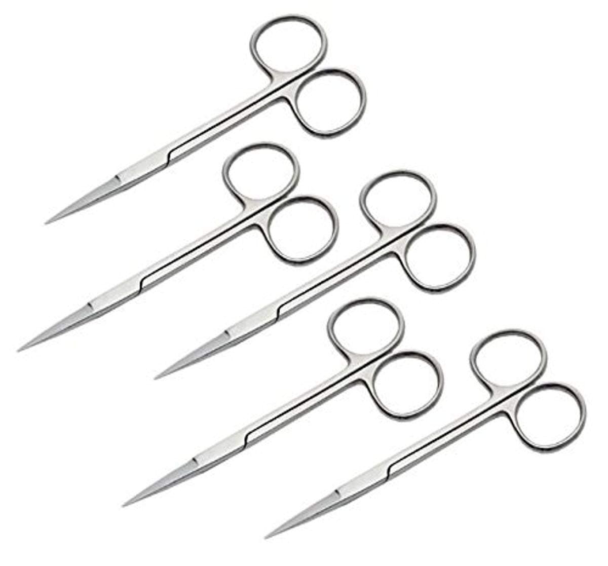 STT STT IRSTR5 Iris Micro Dissecting Lab Scissors, Fine Point Straight PACK OF 5