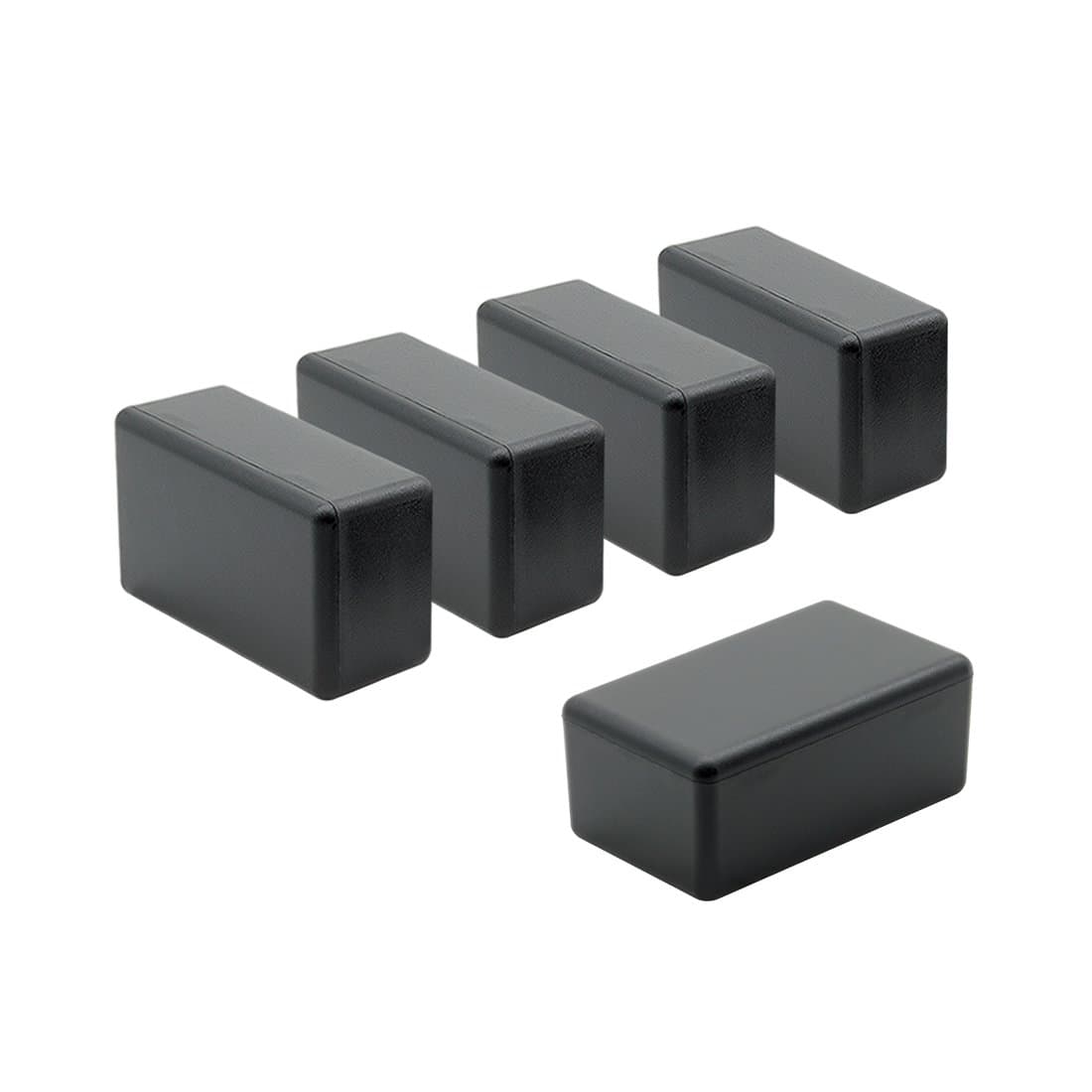 5Pcs ABS Plastic Electrical Project Case Power Junction Box, Project Box Black 2.4 x 1.4 x 1.0 inch (61 x 36 x 25 mm)