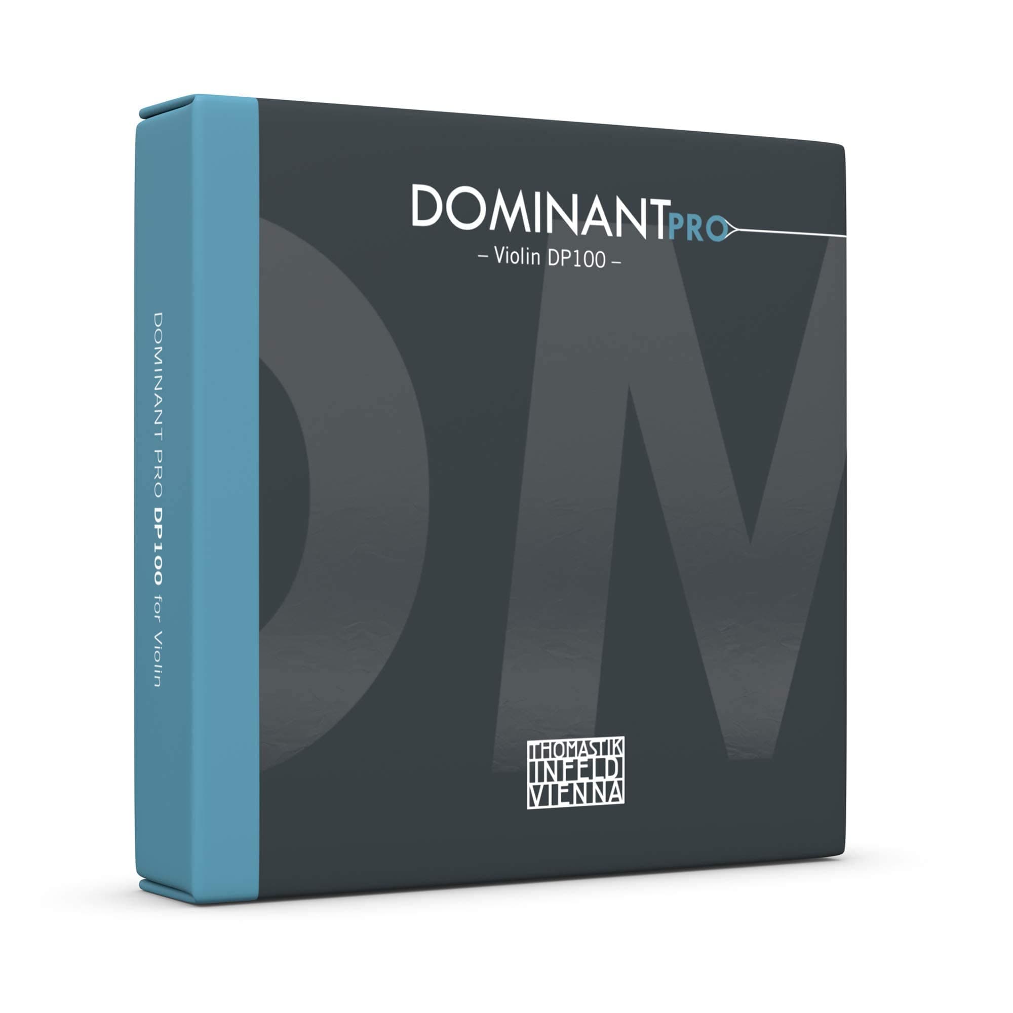Dominant Pro Violin Strings DP100, 4/4 Synthetic Core Set for Advanced Violinists - Tin-Plated E, Aluminum A, Silver D&G - Powerful, Balanced with Broad Sound Colors - Made in Vienna