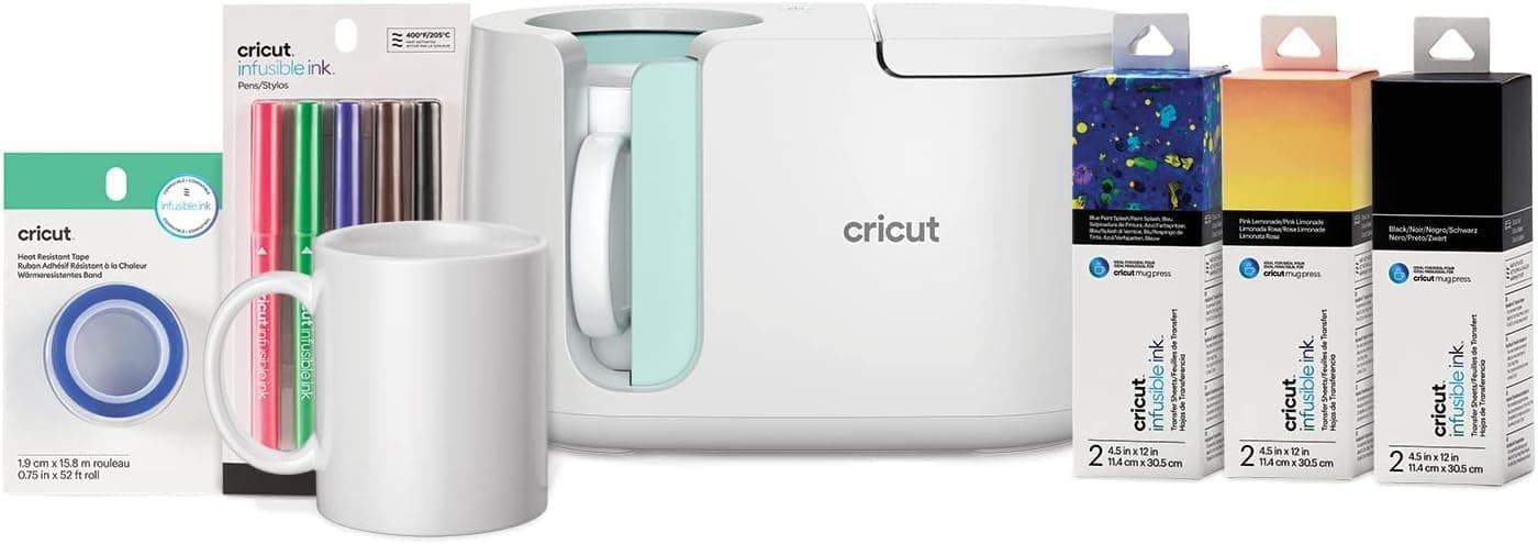 Cricut Mug Press Starter Bundle | Mug Press and Materials
