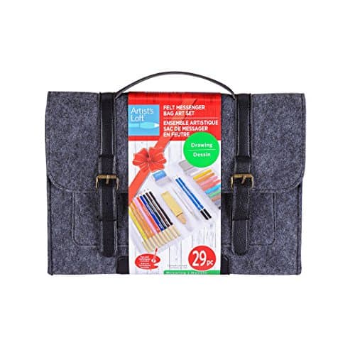 Felt messenger bag travel art set