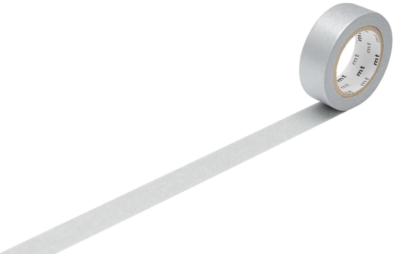 mt Washi Masking Tape Roll - Silver