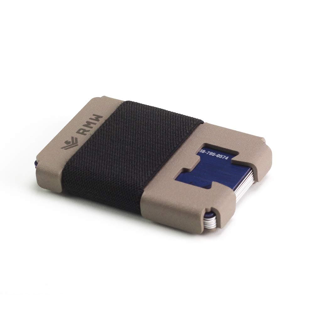 Rugged Material Minimalist Wallet - RFID Blocking Front Pocket Card Holder - Metal Tactical Slim Wallet for Men