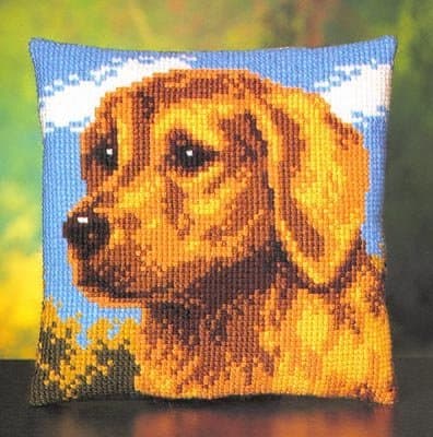 PakoLabrador Cushion Front Chunky Cross Stitch Kit