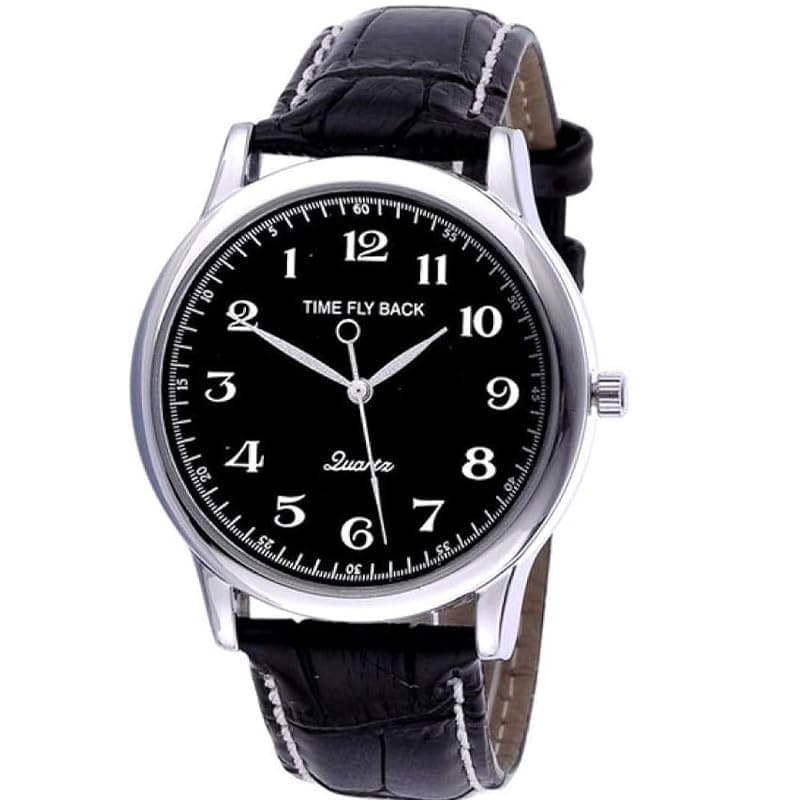 Anti-Clockwise Watch - Reverse Hands & Inverted Numbers, Backwards Quartz Movement, Minimalist Unisex Design (Unique Counterclockwise Timepiece for Men & Women)