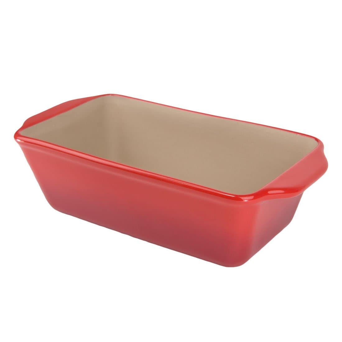 American Bakeware Loaf Pan (Wild Cherry) - Non Stick Ceramic Stoneware - Heat Resistant to 400 °F - No Metals other Harmful Materials - Safe for Ovens, Microwaves, Dishwasher - Made in the USA