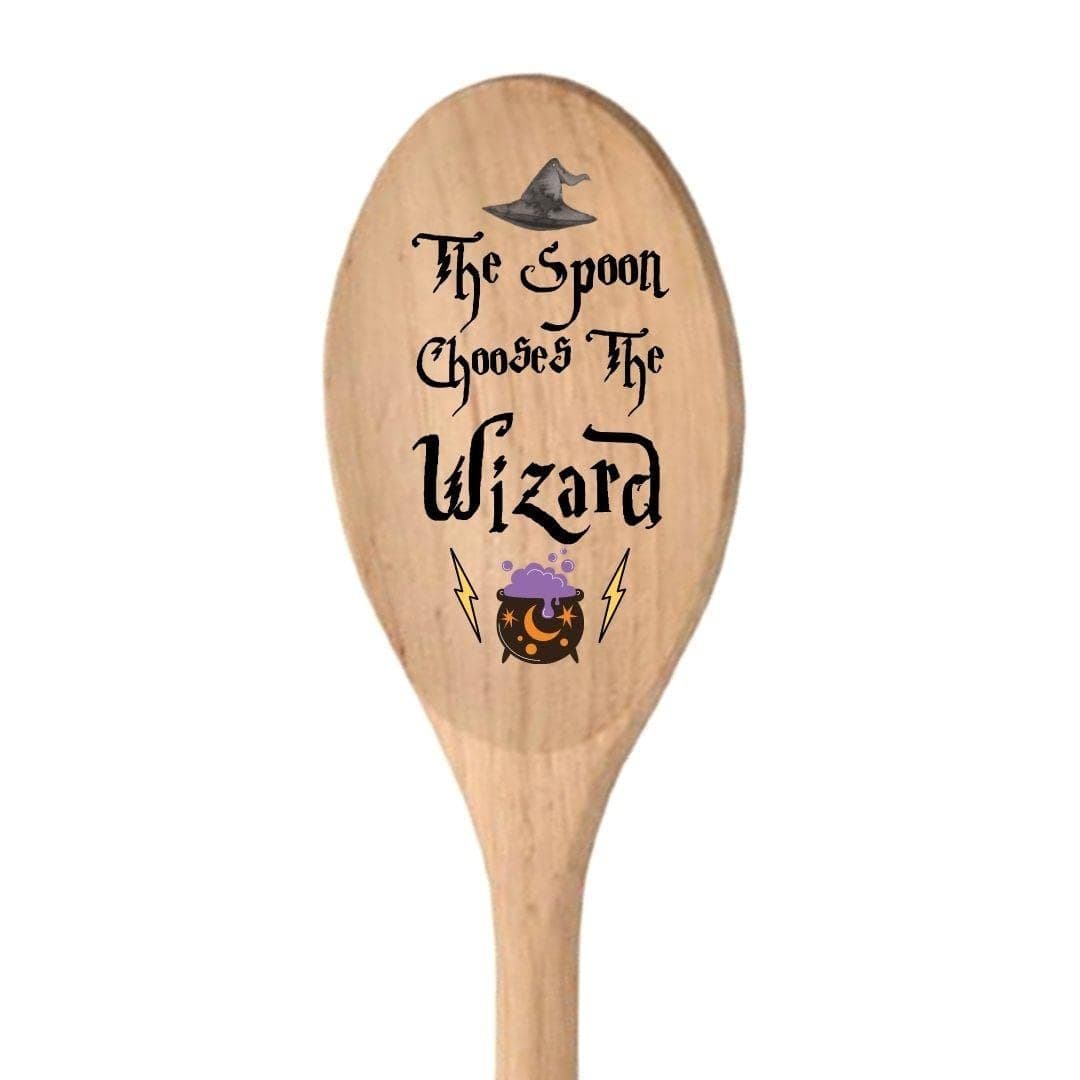 Second Ave Funny Joke The Spoon Chooses The Wizard 12" Wooden Spoon Chef Baker Birthday Christmas Gift