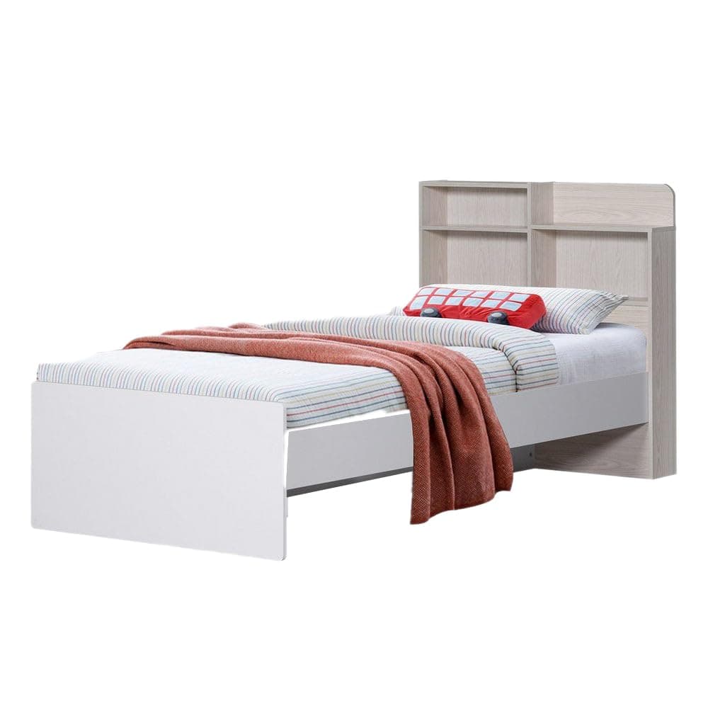 HomeBox Vanilla Bed with Storage Headboard - 90x190 cm