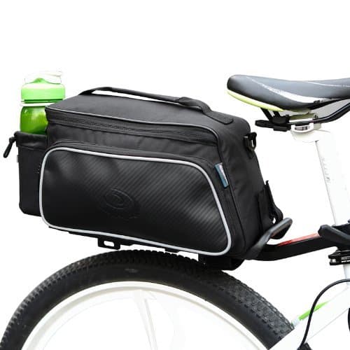 Black Multi-functional Bicycle Rear Seat Trunk Bag Shoulder Handbag Bag
