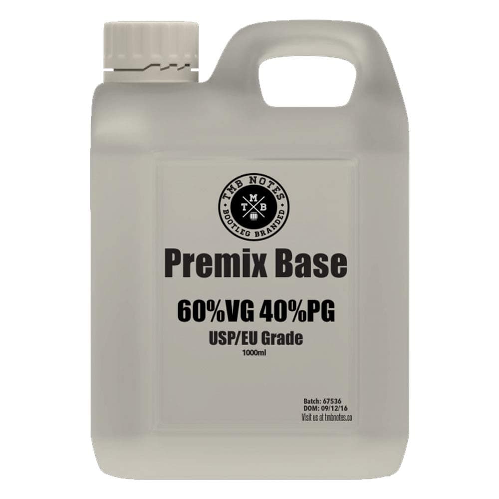 TMB Notes 60/40 VG/PG Base Mix - Vegetable Glycerin, Propylene Glycol USP/EU Grade