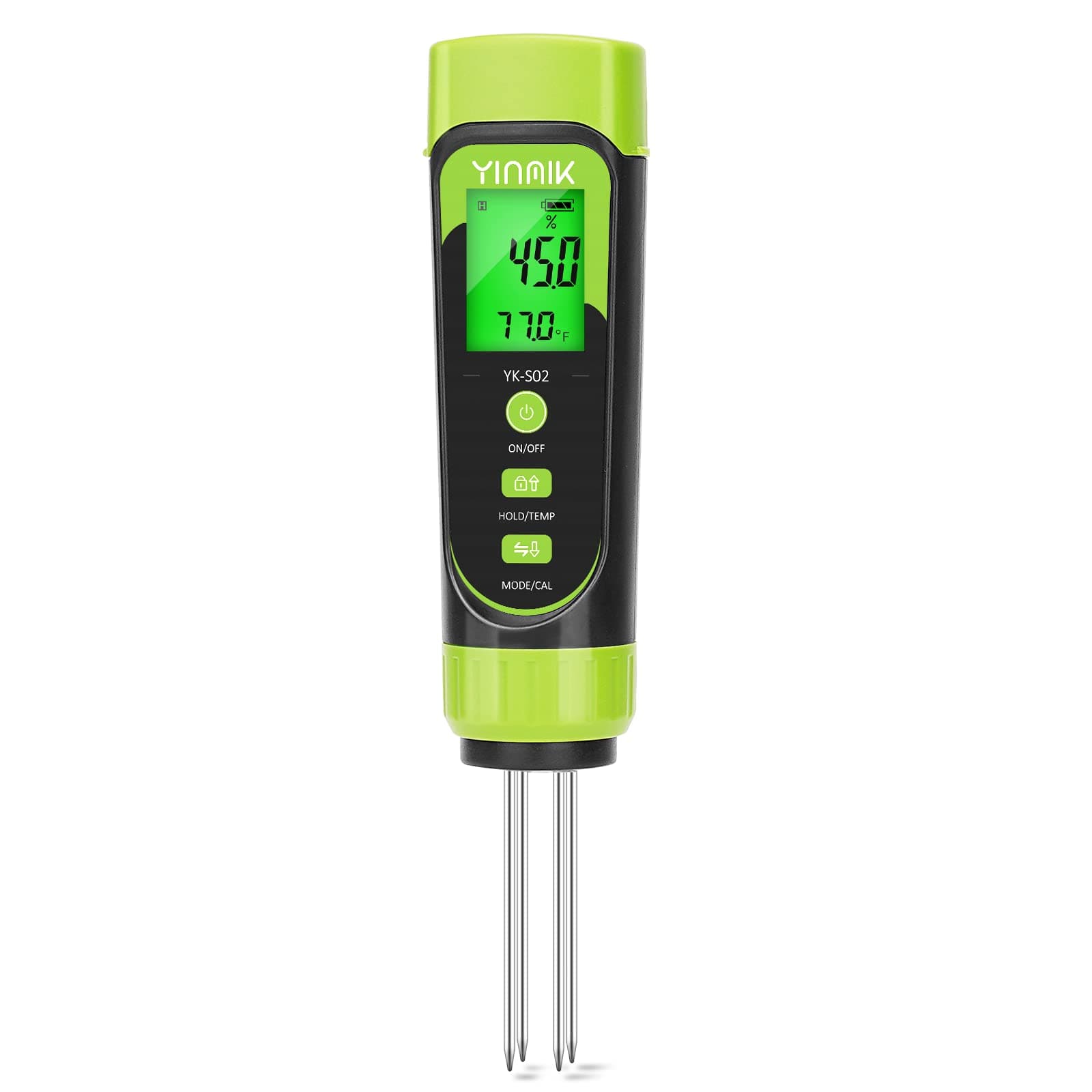 YINMIK Digital Soil Moisture Meter, Direct Soil EC Meter 3 in 1 Soil Moisture EC Temp Tester for Water Monitor of House Plants, Great Hygrometer for Gardeners, Composters, Farmers, and Nurseries