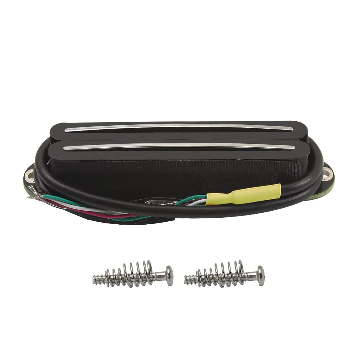 FLEOR Hot Rail Ceramic Single Coil Sized Humbucker Pickup High Performance 12-13K Bridge Pickup for Strat Electric Guitar, Black