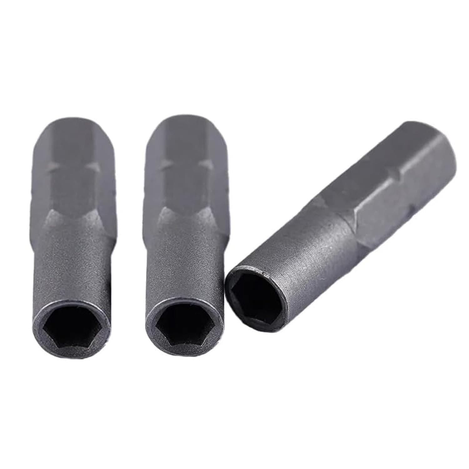 3 Pack Screw Driver Bit Adapter Standard 6.35mm 1/4" Outside To System 4mm Inside Micro Bit Hex Socket Shank for Manual Electric Tool Adaptor Holder Precision Bits Set Screwdriver Converter
