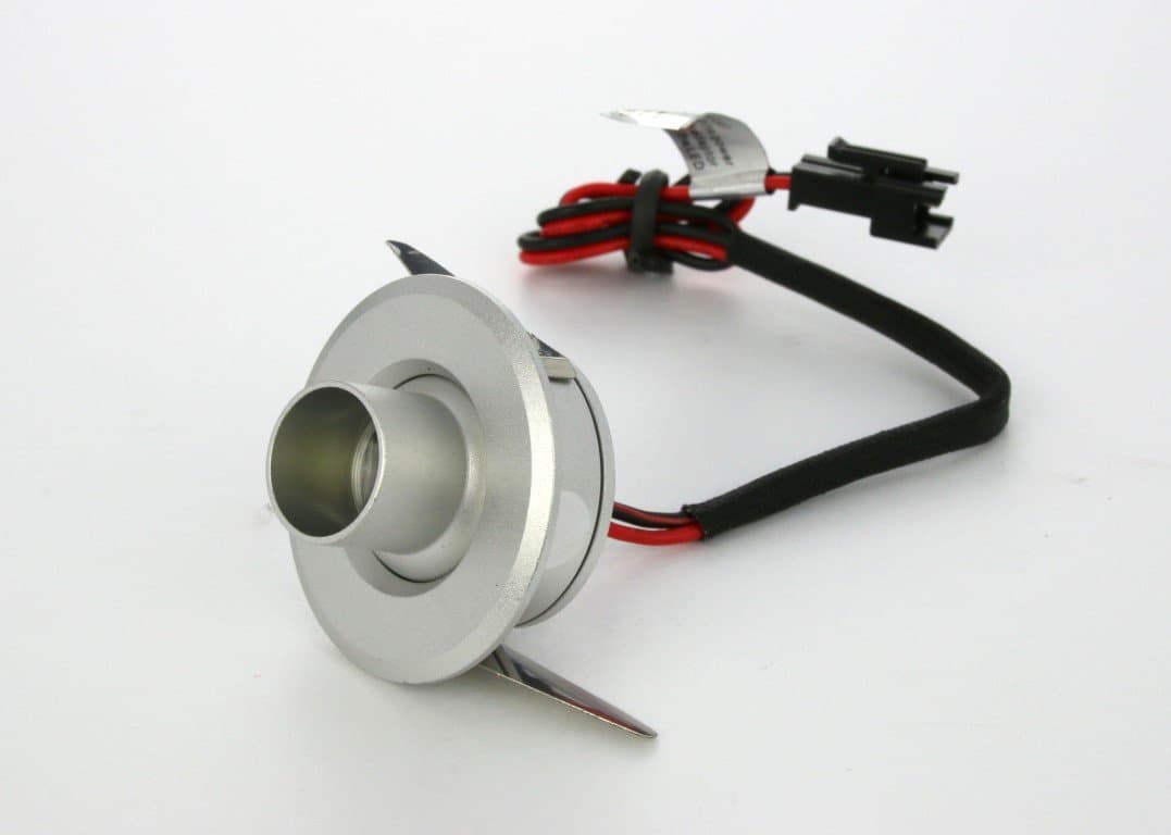Mini Spotlight Eyeball LED Fixture - White LED Downlight for Auto, Truck, RV, Boat and Aircraft - Cool White LED Dimmable