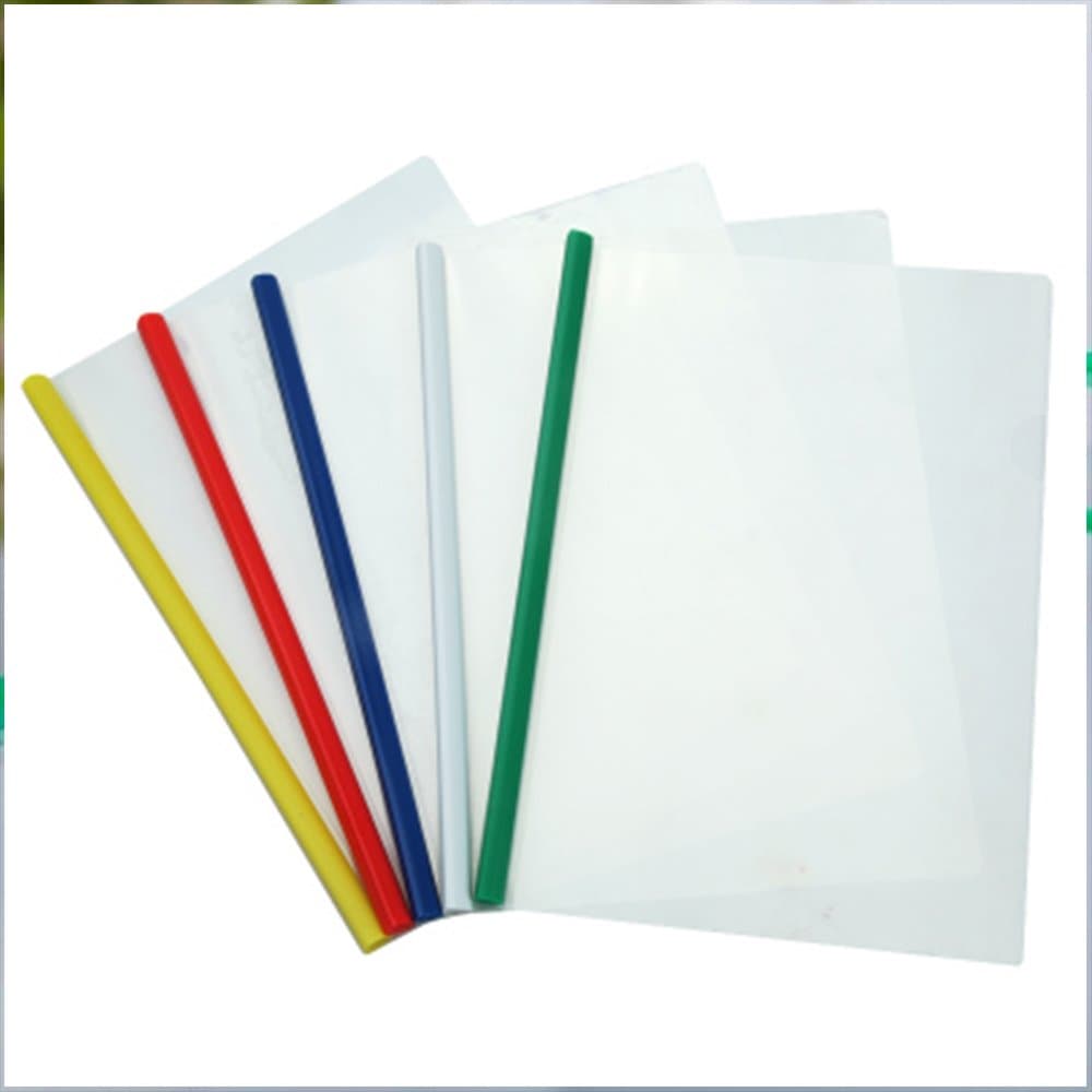 Nacpy A4 Plastic Clear Sliding Bar File Folder Files Stationery Folders File Storage Packing 5 Pieces