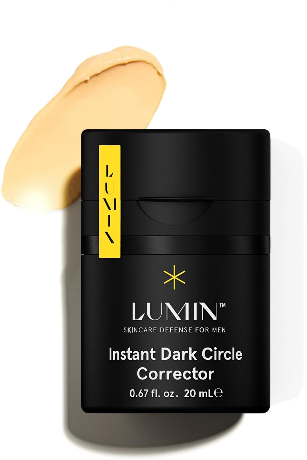 Instant Dark Circle Corrector for Men (Not A Concealer), Reduce The Look of Dark Circles, Puffiness, Under Eye Men Makeup, Color Correcting Eye Cream, Perfect for Light Skin tones, 20mL