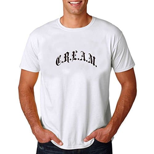 Wu-Tang Clan C.R.E.A.M. Logo Short shirt for mens XXXL White