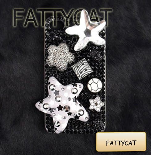 Diamond 3D iPhone 4/4s Case BLACK OCEAN STAR sold by FATTYCAT