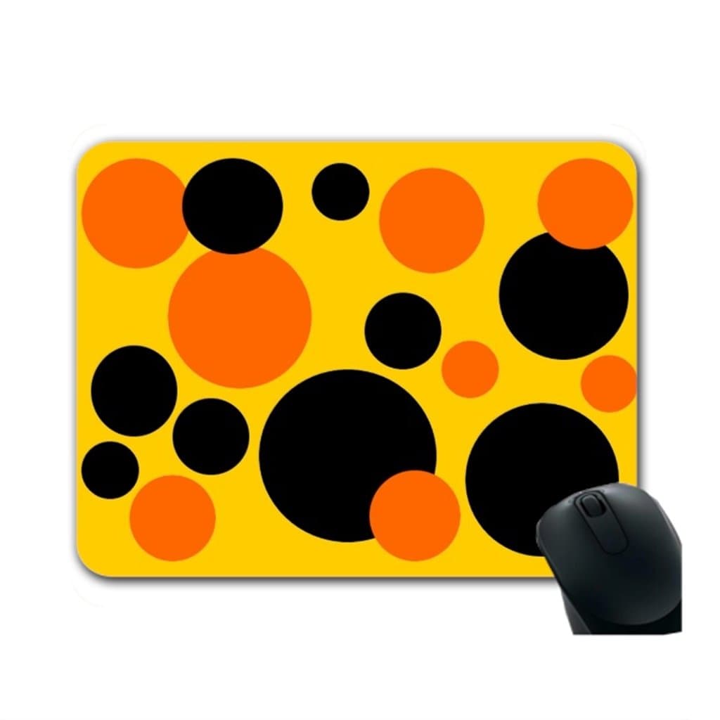 HELEN CHEN Circles Vespula Mouse Pad Black Round Mouse Pad Middle Size