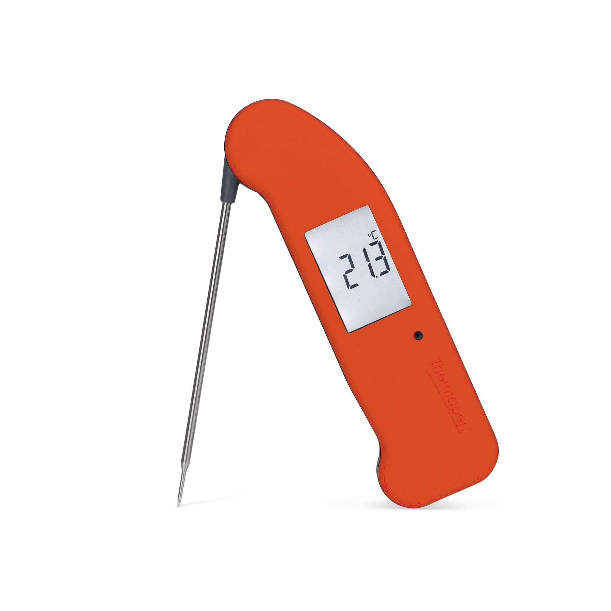 Thermapen ONE Digital Meat Thermometer — Instant 1 Second Readings, IP67 Waterproof Food Thermometer for Meat/Baking/BBQ/Sugar/Oil, Accurate Thermometer with Calibration Certificate (Cayenne Pepper)