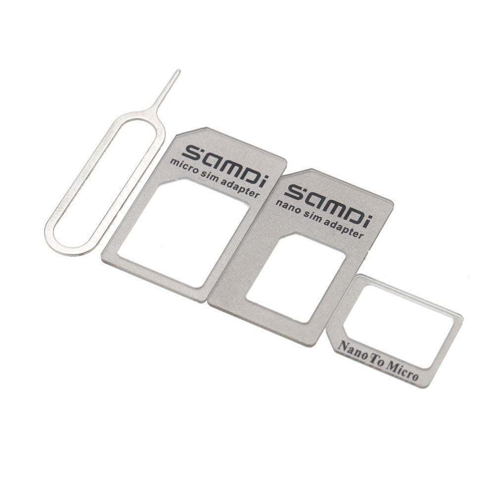 Sim Card Adapter Kit Includes Nano Sim Adapter/Micro Sim Adapter/Needle/Storage Sheet, Pack of 1