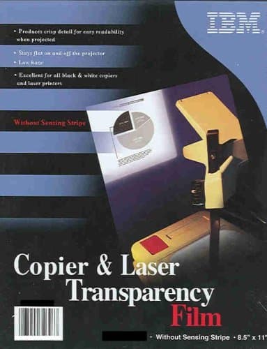 TST Impresso IBM Transparency Without Stripe for Copier/Laser 8.5 X11 100 Sheet
