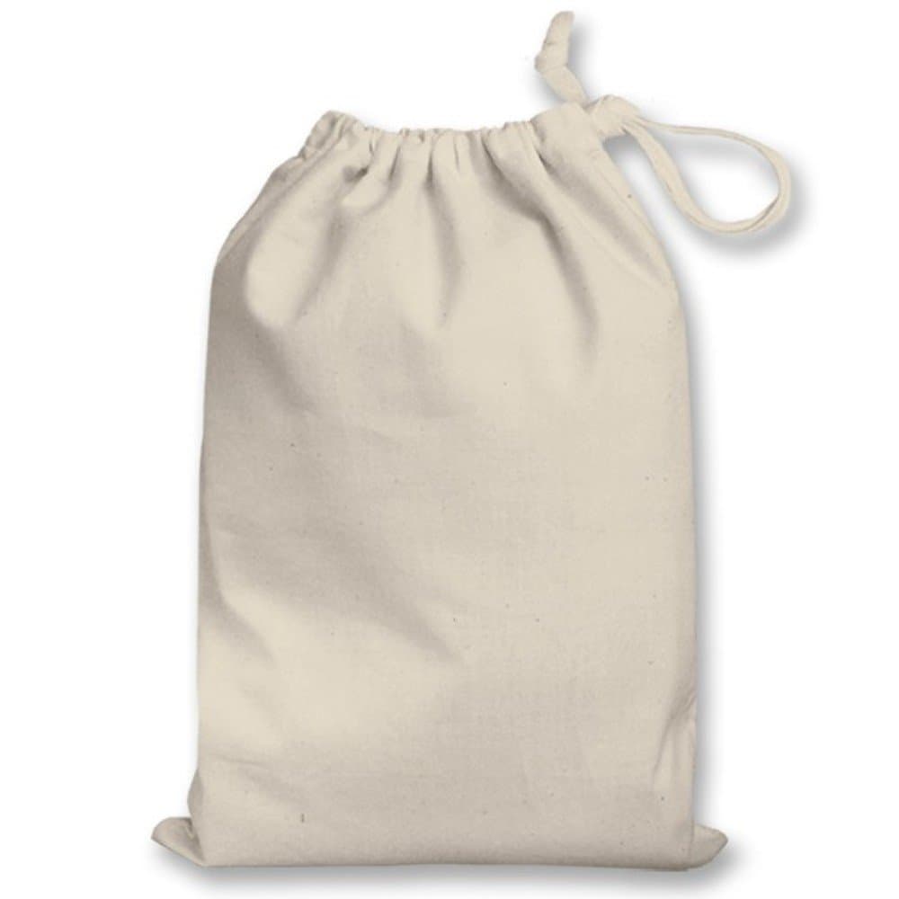 Natural Medium 100% Cotton Drawstring Bag 35x3- ideal for Gift bags, P.E. Gym, Swim, Toys, Shoes, Storage & More