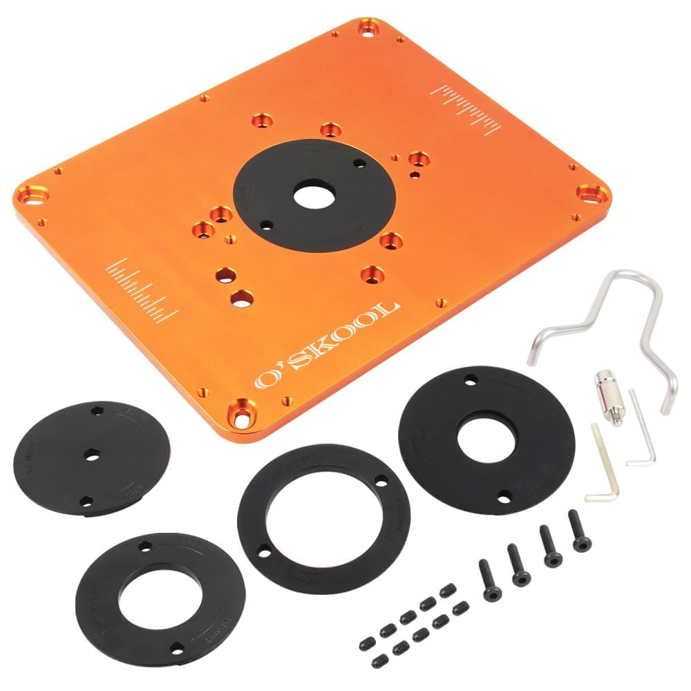 Precision Aluminum Router Table Insert Plate, Router Templates With Pre-Drilled Adapt to Multiple Routers of Different Model