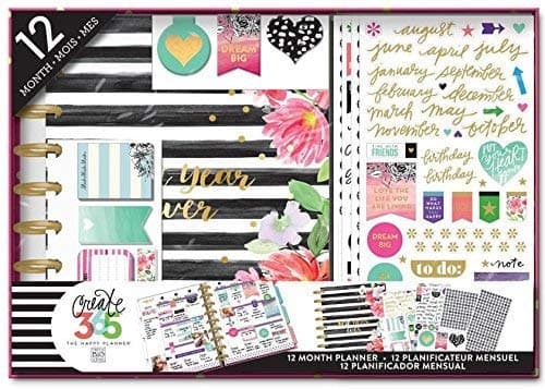 Create 365 Planner Box Kit- Best Year Ever/Stripes, Undated