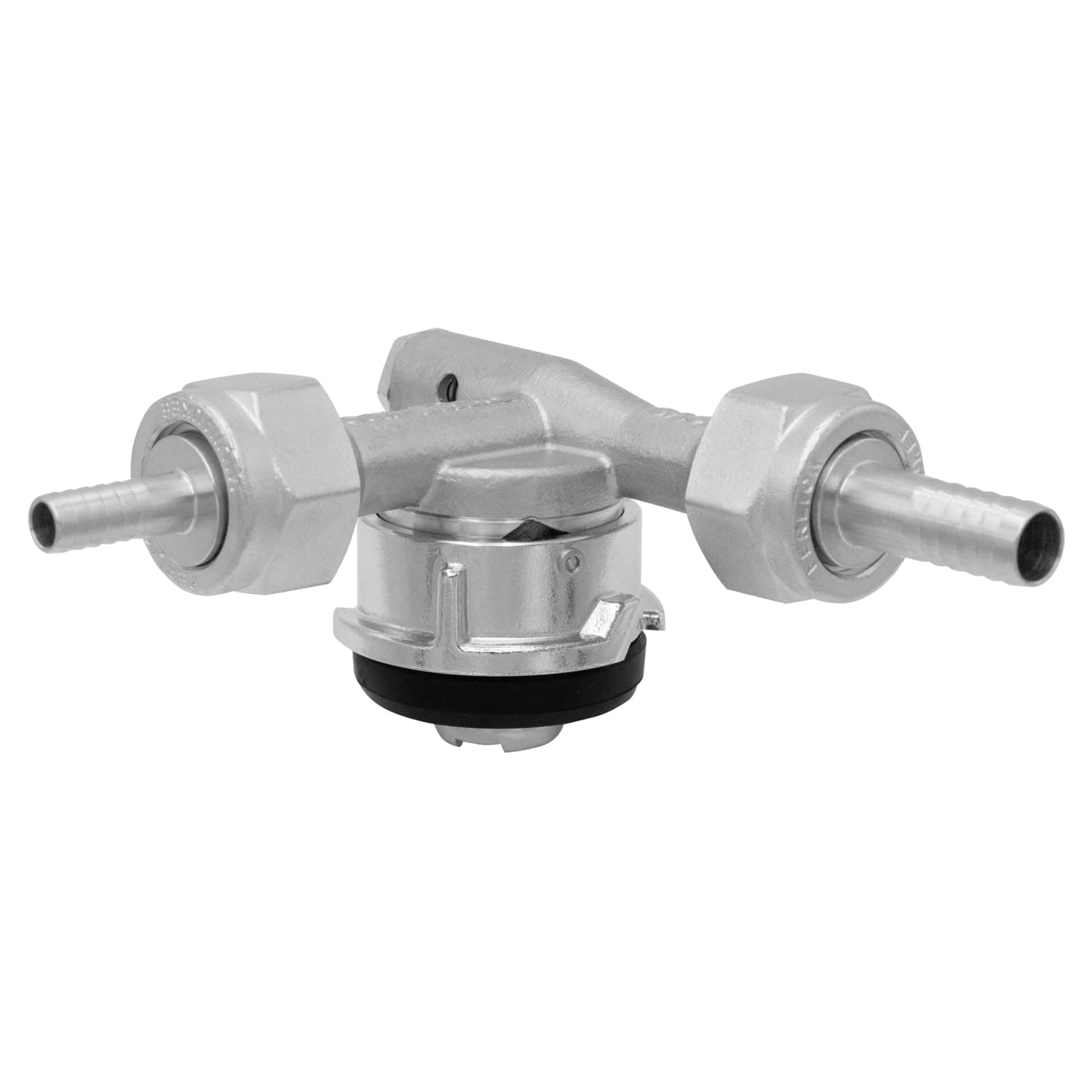 Lo-Boy Low Profile D System Keg Tap Coupler w/Pressure Relief - 304 Stainless Steel