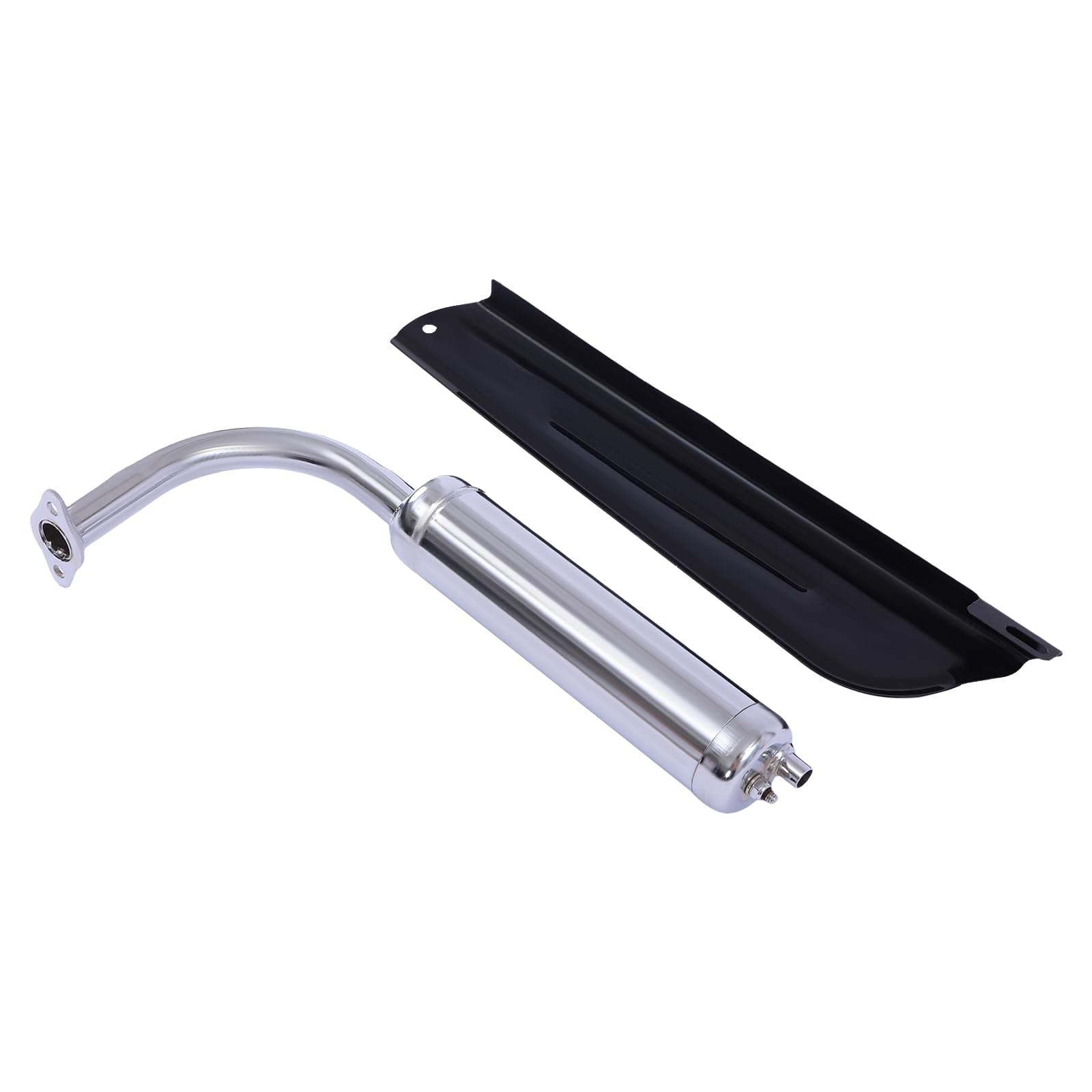 2 Stroke 100cc Bicycle Engine Kit, Single Cylinder Gasoline Motor Kit with Cdi Ignition,Air-Cooled System, for Bicycle Over 21 Inches(Silver)