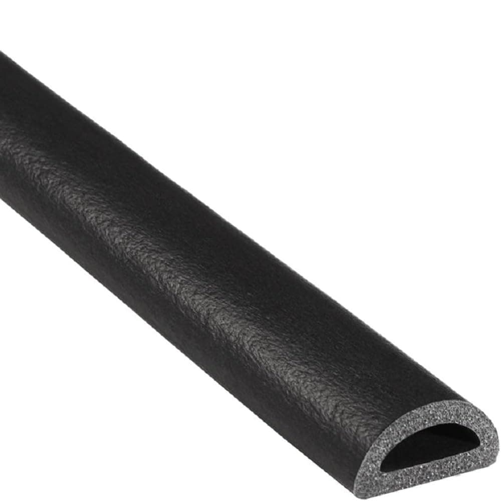 Trim-Lok D-Shaped Rubber Seal – .375” Height, .75” Width, 25’ Length – EPDM Foam Seal w/HT (General Acrylic) Pressure-Sensitive Adhesive – Weatherproofing for Doors/Windows on Cars,Trucks,RVs,Boats