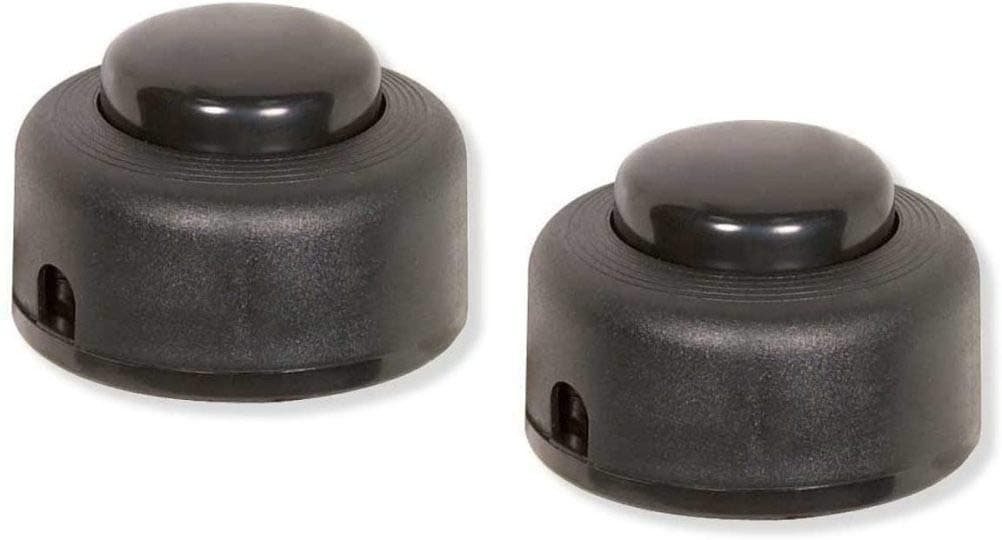 Satco 80-1163 Step-On On/Off Push Floor Switch Button, Black, Pack of 2 Buttons