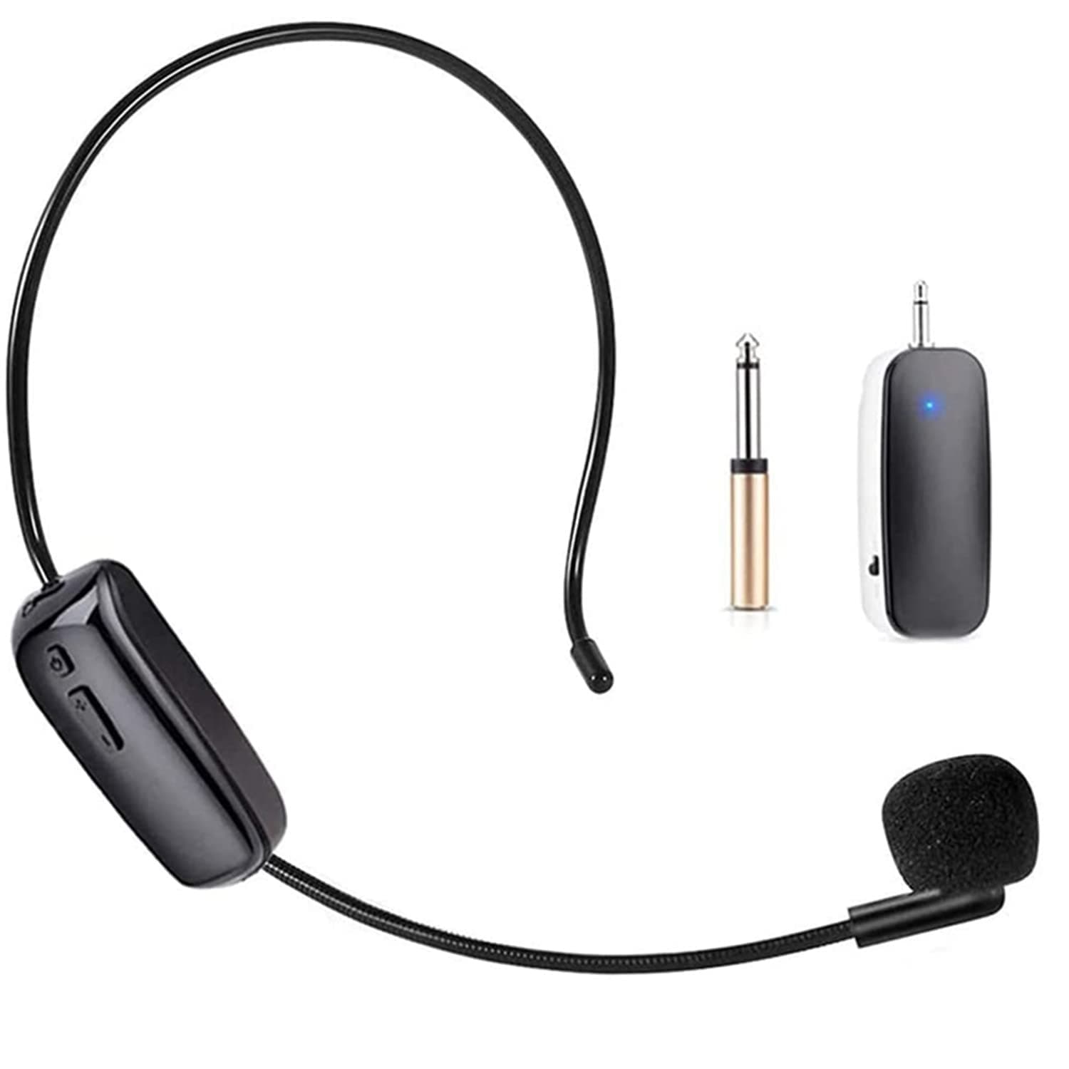 UHF Wireless Microphone Headset & Handheld Mic 2 in 1, 165ft Range for Karaoke Speaker, Amplifier, PA System, Teaching, Fitness