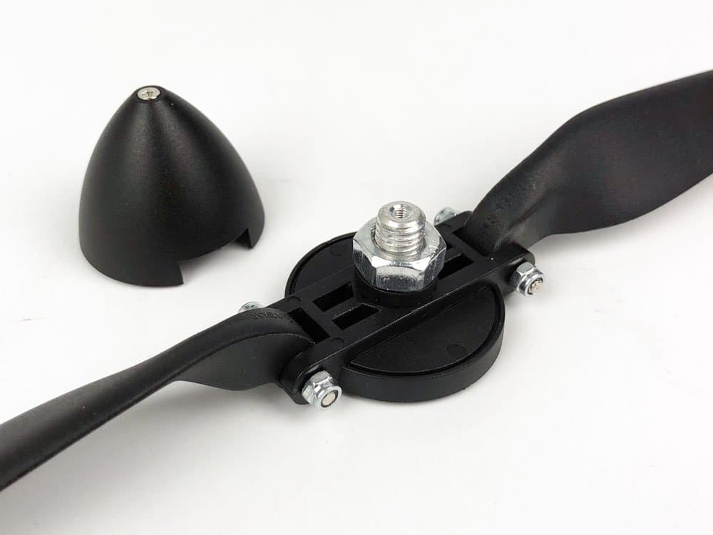 RC Folding Propeller 6" 7" 8" 9" 10" 11" 12" 13.5" 14" 15.5" 16.5" w/Different Spinner Size and Motor Shaft Diameter φ3.0 φ3.17 φ4.0 φ5.0 with Plastic Spiner Cap for RC Airplane (8×4.5, Shaft φ3.17)