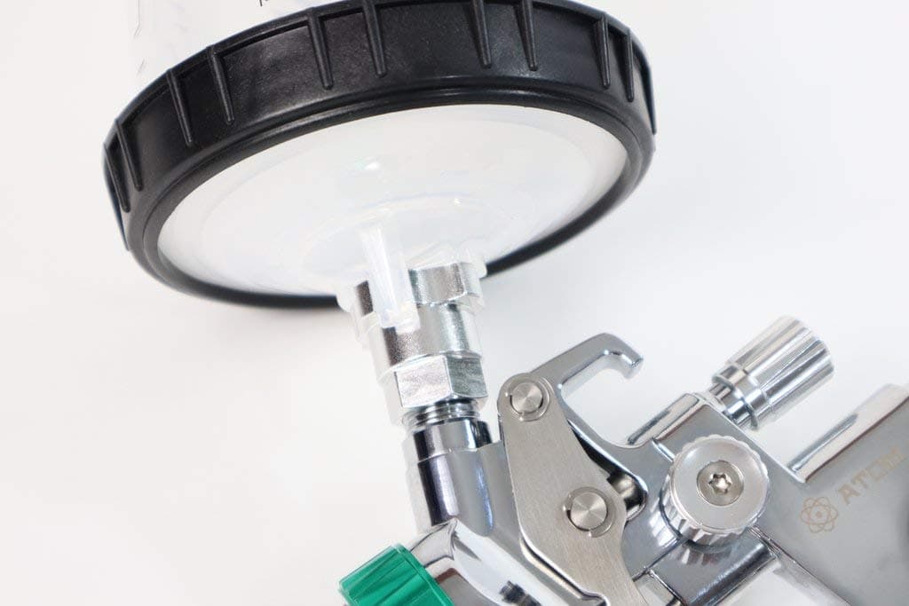 Atom 650ML Gravity Feed Quik KUP PPS System - 25 Lids, 25 Liners Pack, 20 oz - 125-micron Filters (Comparable to 3M PPS) Automotive Spray Gun Disposable, Plastic, Custom Paint Mixing Cup